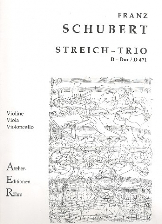 Trio B-Dur D471 fr Violine, Viola und Violoncello Stimmen