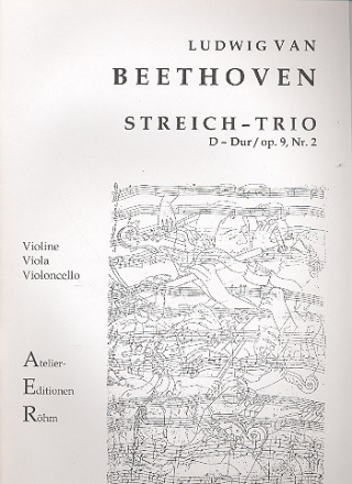 Trio D-Dur op.9,2 fr Violine, Viola und Violoncello Stimmen