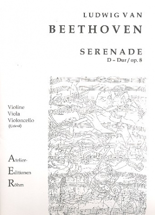 Serenade D-Dur op.8 fr Violine, Viola und Violoncello Stimmen