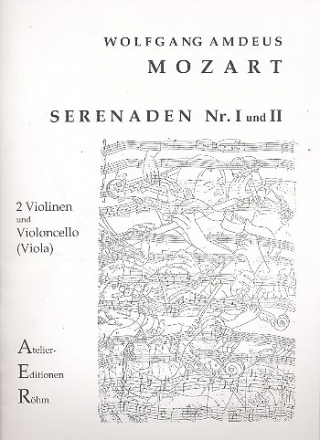 Serenade Nr. 1 und 2 fr 2 Violinen und Violoncello (Viola) Stimmen