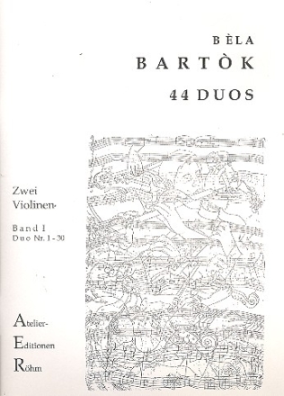 44 Duos Band 1 (Nr.1-30) fr 2 Violinen 2 Spielpartituren