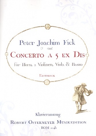 Concerto  5 ex Dis fr Horn, 2 Violinen, Viola und Bc Klavierauszug