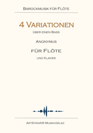 Anonym 4 Variationen ber einen Bass Flte, Klavier: Flte Stimme(n), (+ CD)