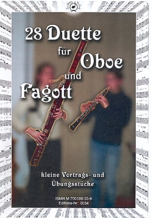 28 Duette fr Oboe und Fagott Spielpartitur