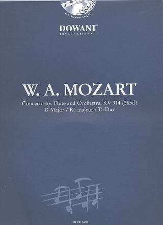 Konzert D-Dur KV314 fr Flte und Orchester fr Flte und Klavier mit Playalong-CD in 3 Tempi