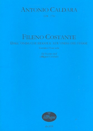 Fileno costante Kantate fr Sopran und obligates Cembalo