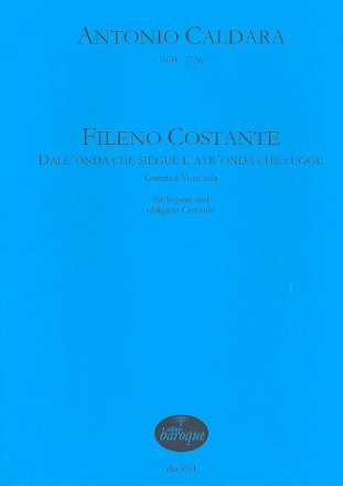 Fileno costante Kantate fr Sopran und obligates Cembalo