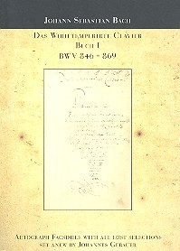 Das wohltemperierte Klavier Band 1 BWV846-BWV869 Faksimile Din A6