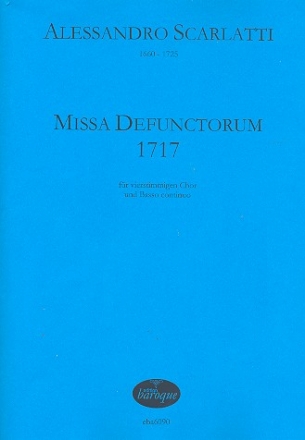 Missa defunctorum fr gem Chor und Bc Partitur (Bc nicht ausgesetzt)