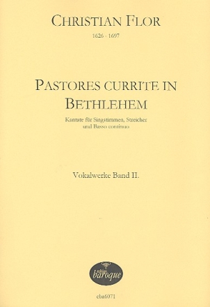 Pastores currite in Bethlehem  fr Singstimmen (gem Chor), Streichorchester und Bc Partitur