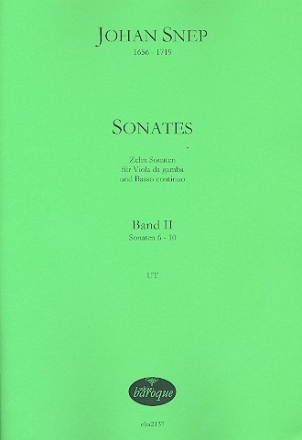 10 Sonaten op.1 Band 2 (Nr.6-10) für Viola da gamba und Bc