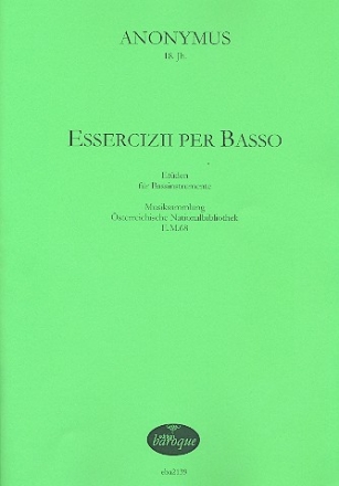 Essercizii per basso fr 1-2 Bassinstrumente Spielpartitur