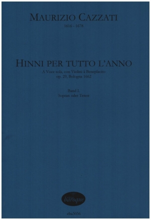 Hinni per tutto l'anno  op.29 vol.1 fr Sopran oder Tenor, 2 Violinen (ad lib.) und Bc Spielpartitur
