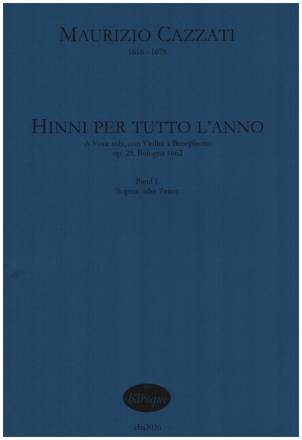Hinni per tutto l'anno  op.29 vol.1 fr Sopran oder Tenor, 2 Violinen (ad lib.) und Bc Spielpartitur