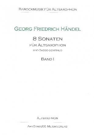 8 Sonaten Band 1 fr Altsaxophon und Bc Altsaxophon