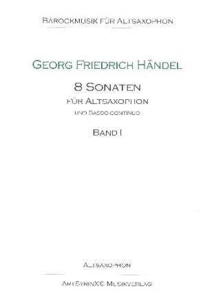 8 Sonaten Band 1 fr Altsaxophon und Bc Altsaxophon