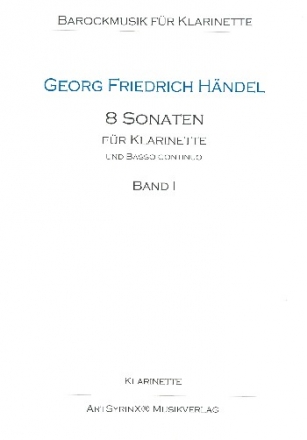 8 Sonaten Band 1 fr Klarinette und Bc Klarinette