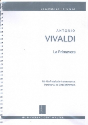 La Primavera op.8,1 RV269 fr flexibles Ensemble Partitur und Stimmen