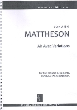 Air avec variations fr flexibles Ensemble Partitur und Stimmen