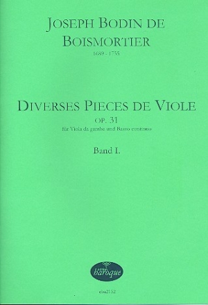 Diverses pices de viole op.31 fr Viole da gamba und Bc Partitur und Stimme (Bc nicht ausgesetzt)