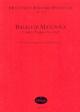 Ballo di Mantova op.1 fr Violine (Blockflte/andere Melodieinstrumente) und Bc Partitur und Stimme (Bc ausgesetzt)