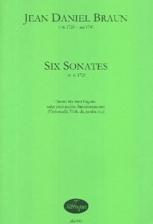 6 Sonates op.6 fr 2 Fagotte (Bassinstrumente) 2 Spielpartituren