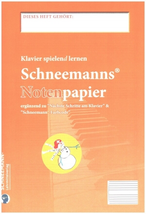 Schneemann Notenpapier 0.3 - Orange  Notenheft