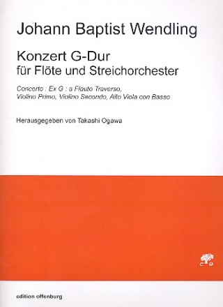 Konzert G-Dur fr Flte und Streichorchester Partitur