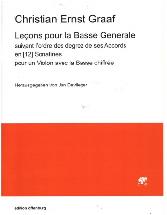 Leons pour la Basse Generale pour un Violon avec la Basse chiffre 2 Partituren und Stimme