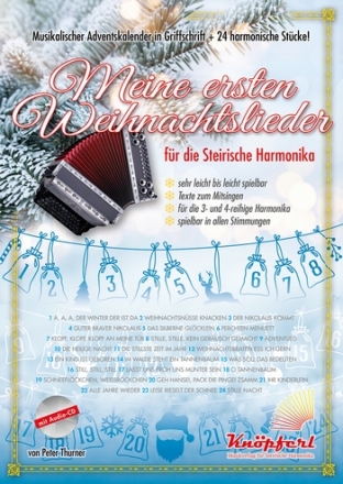 Meine ersten Weihnachtslieder (+CD) fr steirische Harmonika in Griffschrift (mit Texten)