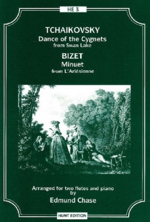 Georges Bizet and Peter Ilyich Tchaikovsky Arr: Chase Dance of the Cygnets & Minuet two flutes & piano