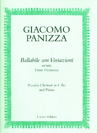 Ballabile von variazioni nel ballo Ettore Fieramosca for piccolo clarinet in E flat and piano
