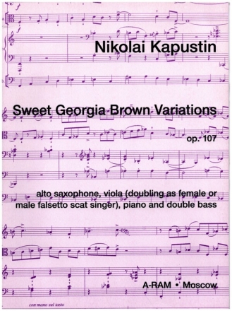 Sweet Georgia Brown Variations op.107 for alto saxophone, viola, piano and double bass score and parts