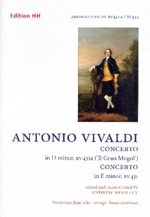 2 Concertos RV431a and RV431 for transsverse flute, strings and Bc score