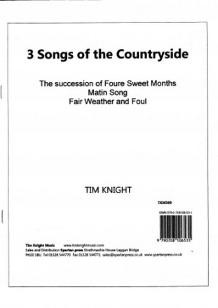 Tim Knight 3 Countryside Songs voice & piano
