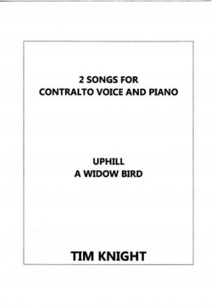 Tim Knight 2 Contralto Songs voice & piano