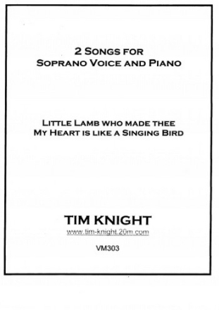 Tim Knight 2 Soprano Songs voice & piano