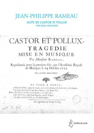 CL126 Suite from Castor and Pollux for cello and piano