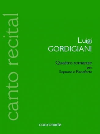 4 Romanze per soprano e pianoforte partitura