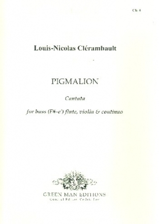 Pigmalion for bass, flute, violin and Bc score and parts (Bc realized)