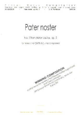 Pater noster op.5,1 fr gem Chor a cappella Partitur (la)
