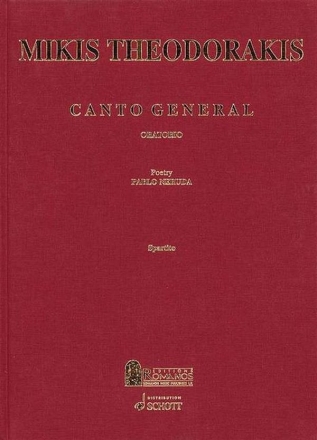 Canto General fr Mezzo-Sopran, Bass-Bariton, gemischter Chor und 15 Instrumente Klavierauszug - gebundene Ausgabe