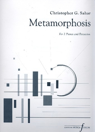 Metamorphosis for 2 pianos and percussion (1 percussion player) score and percussion part
