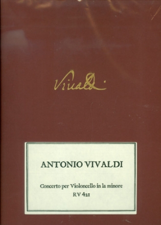 Concerto in la minore RV421 per violoncello e archi partitura e parti (1-1-1-1)