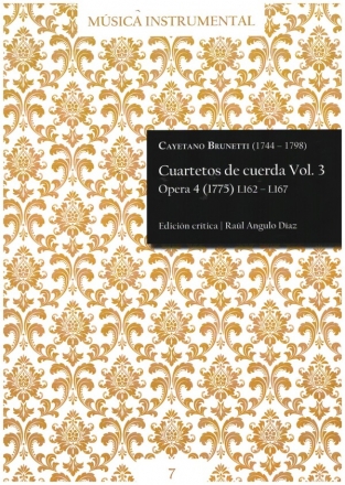 Cuartetos de cuerda vol.3 Opera 4 (1775) L162 - L167 partitura