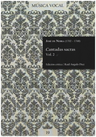 Cantadas sacras vol.2 para soprano (tiple) y alto, instrumentos de cuerda y basso partitura