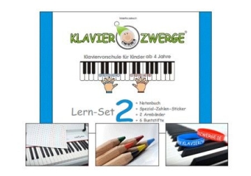 Klavierzwerge Band 2 Set (Buch +Sticker +Armbnder +Buntstifte)