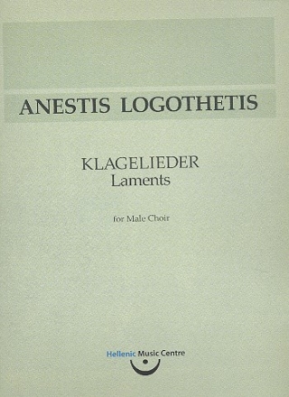 Klagelieder for male chorus score (gr/kyr)