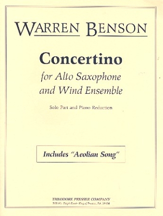 Concertino for alto saxophone and wind ensemble for alto saxophone and piano