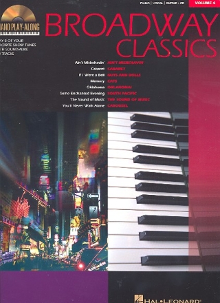 Broadway classics vol.4 (+cd): songbook for piano/voice/guitar